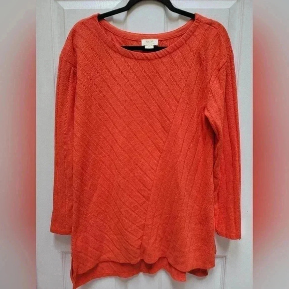 Maeve by Anthropologie Divine Tunic Orange Sweater Size Large - Picture 1 of 3